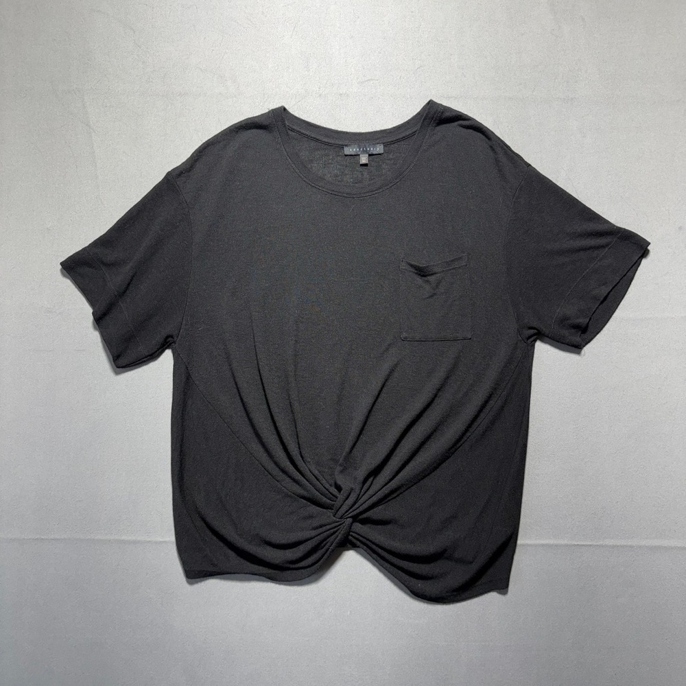 Sanctuary Womens Black Twist Front Pocket T-Shirt XL XT9044NS289R